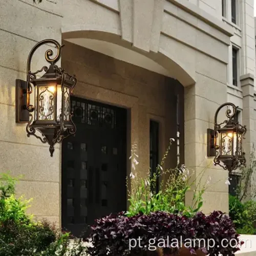 Lâmpada de jardim à prova d'água européia para iluminação de parede externa